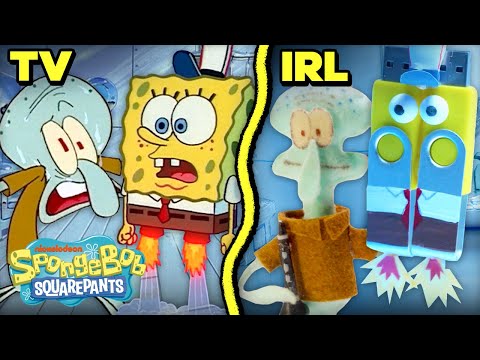 スクイッドワードが自分を未来に凍らせる！？?| スポンジ・ボブ IRL (Squidward Freezes Himself to the Future! ? | SpongeBob IRL)