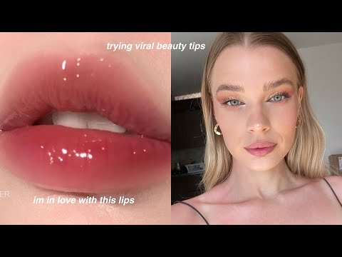 trying viral tik-tok makeup hacks