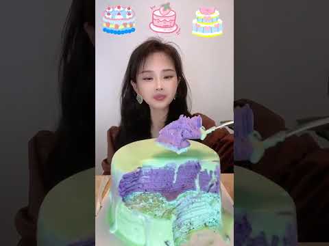 Asmr🍰Eating Mint and Taro Melaleuca🍰 (Soft And Waxy Sound) 크림丨먹방丨Mukbang丨Satisfying丨Eatings