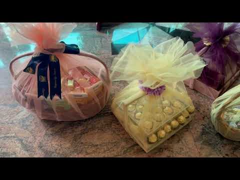 Engagement Gift Hamper Chocolate Basket Tutorial #sankitchen #gifts #tutorial #howto #chocolate