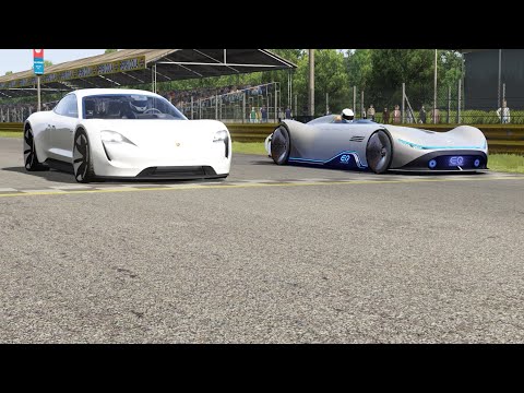 Porsche Mission E vs Mercedes-Benz Vision EQ Silver Arrow Concept