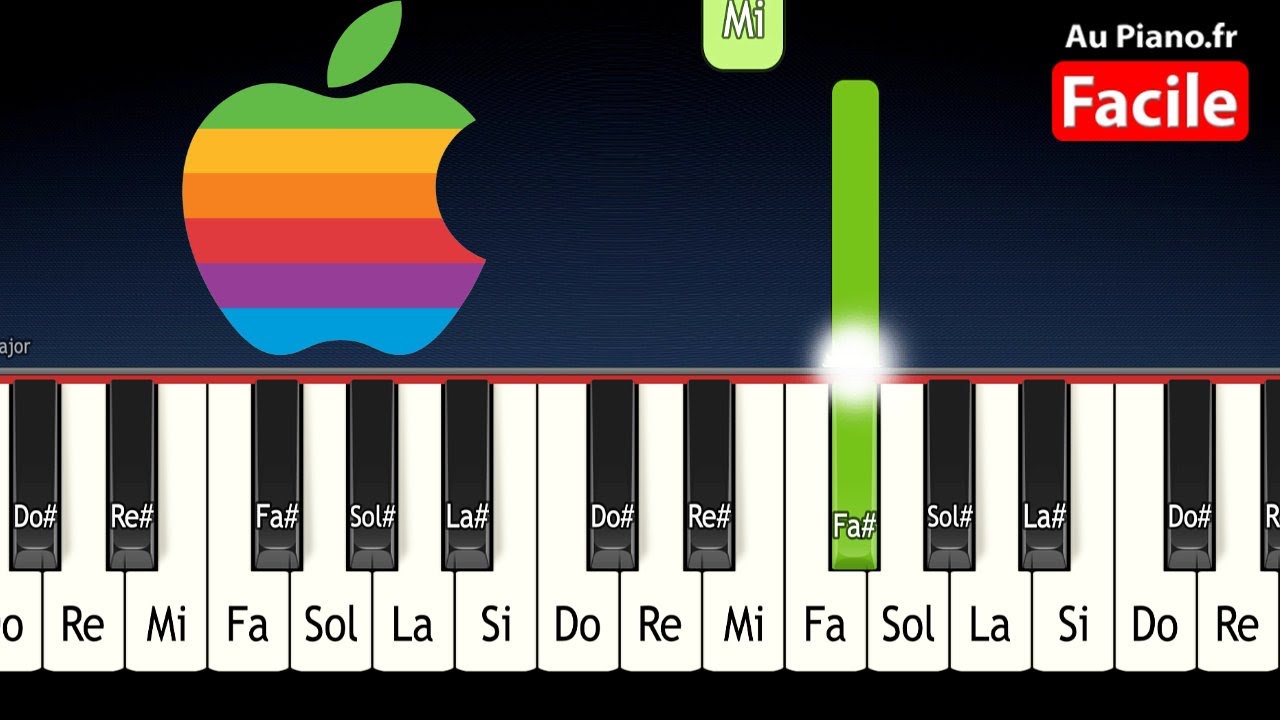 Jouer la sonnerie de l'iPhone marimba Au Piano (Tuto Facile) Au Piano.Fr