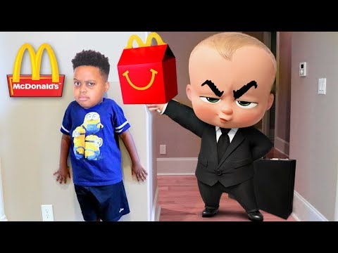 BOSS BABY McDonald's HAPPY MEAL vs Shiloh and Shasha! - Onyx Kids
