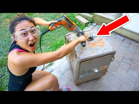 DRILLING HOLE INTO ABANDONED SAFE!! (WHAT’S INSIDE?!)