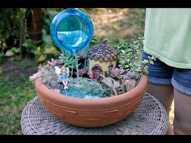 How to Build a Fairy Garden with a Working Pond