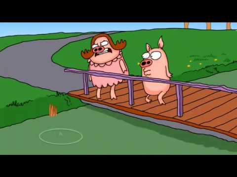 Varkentje Rund: De sloot in!!