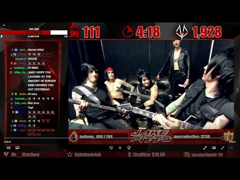 Black Veil Brides- Preshow Warmup: In Between Tour | Jake Pitts Stream