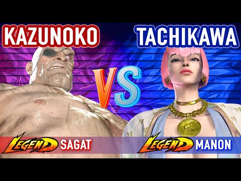 SF6 ▰ KAZUNOKO (Sagat) vs TACHIKAWA (Manon) ▰ High Level Gameplay