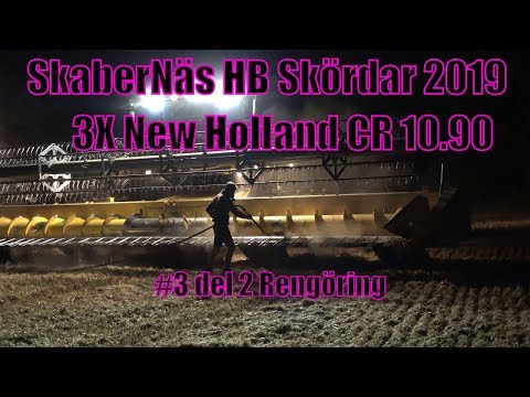SkaberNäs HB Skördar 2019 3X New Holland CR 10.90 #3 del 2 Rengöring