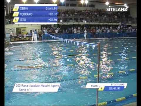 Serie 1 dei 200 Rana  Assoluti Maschi Agonisti -  Meeting di Halloween 8  Trofeo citta' di Rosa'