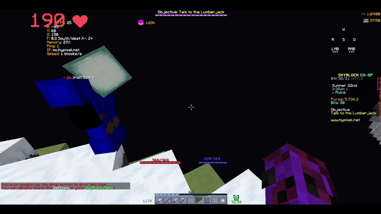 Voiding 2 Hyperions in Hypixel Skyblock