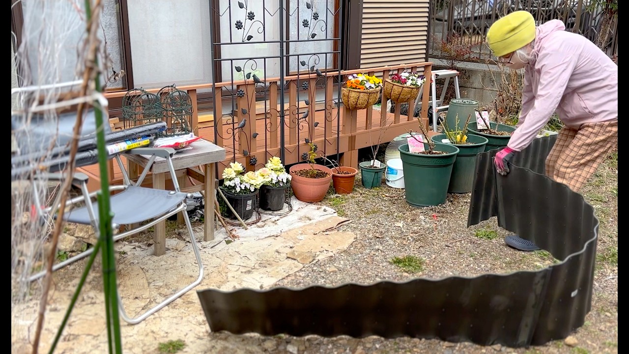 春だ憧れのガーデン作りスタート！・１　「春の味アップルクランブル」