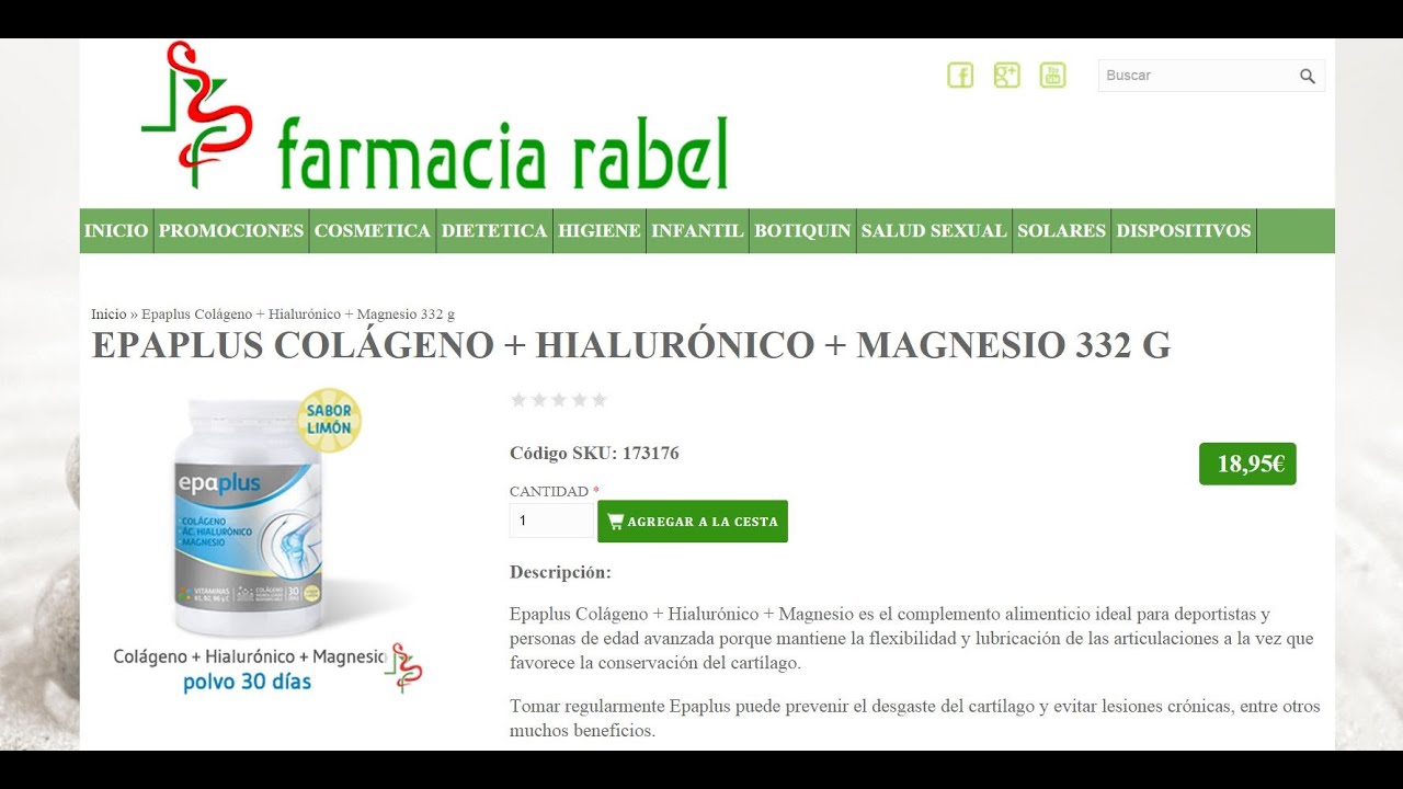 Watch Epaplus Colágeno + Hialurónico + Magnesio Now Epaplus Colágeno + Hialurónico + Magnesio