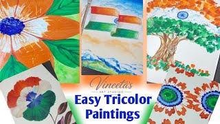 Easy Tricolor Painting Ideas 🇮🇳 | Creative Indian Flag Art | Independence Day Painting Ideas 
