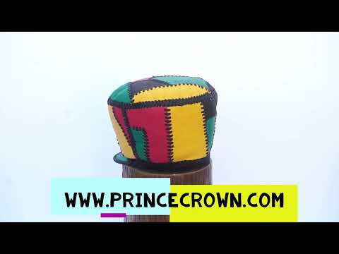 Handmade Rasta Leather Cap from PrinceCrown.com