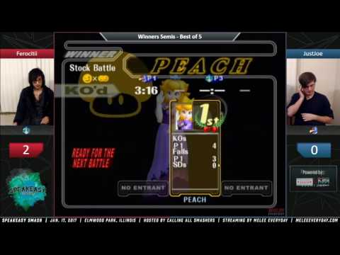 Speakeasy Smash [1/17/17] - Ferocitii (Peach) vs. JustJoe (Falco) - SSBM - Winners Semis
