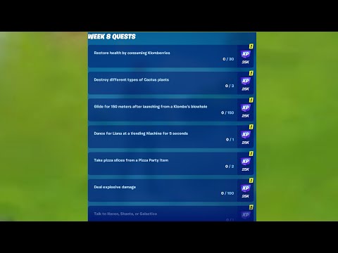 All Week 8 Season Quests Guide - Fortnite