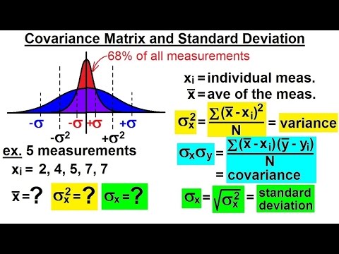 Special Topics - The Kalman Filter (20 of 55) Example of Covariance Matrix and Standard Deviation