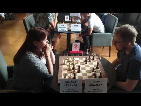IM Liliana Leszner vs IM Igor Kowalski III Memoriał Szachowy Stanisława Zmory