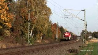 preview picture of video 'Salzkotten: 294 813 (V90) mit E-Wagen (HD)'