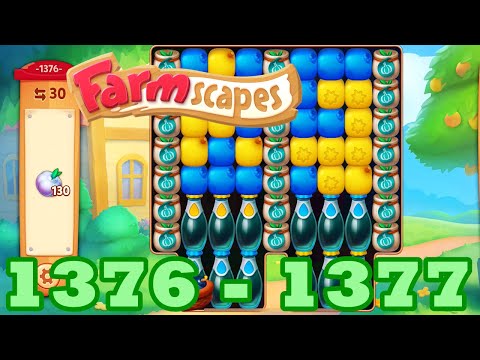 Farmscapes Level 1376 - 1377 HD Gameplay Walkthrough | 3 - match game | android | ios | GameGo Game