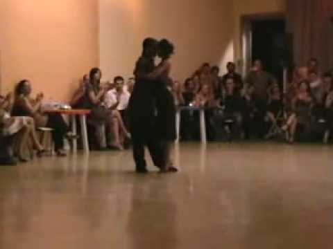  Roxana Suarez  and  Sebastian Achaval  are  dancing  to  the  tango  "  Tormenta  "