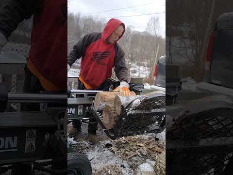 Full boar 35 ton log splitter modification.