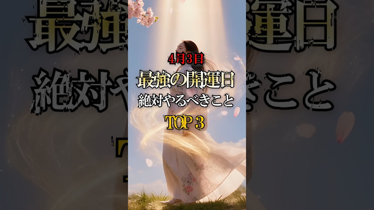 4月3日、最強の開運日に絶対やるべきこと #スピリチュアル #今日から開運