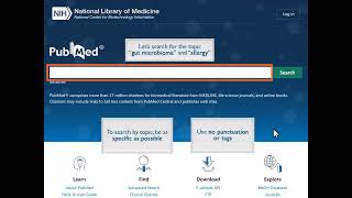 PubMed: Find Articles on a Topic