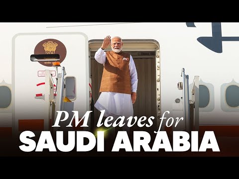 PM Modi emplanes for Jeddah, Saudi Arabia
