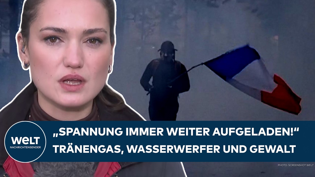 FRANKREICH IN UNTERGANGSSTIMMUNG: "Spannung weiter aufgeladen" - Tränengas, Wasserwerfer und Gewalt!