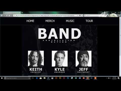 Web Design (ART 251): Band Website (Final Project)