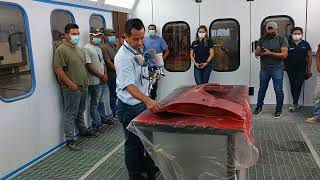 aplicación de pintura exel Sherwin Williams en las instalaciones de intecap peten una belleza