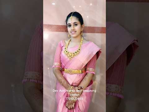 Aari work Red Net Embroidery Blouse