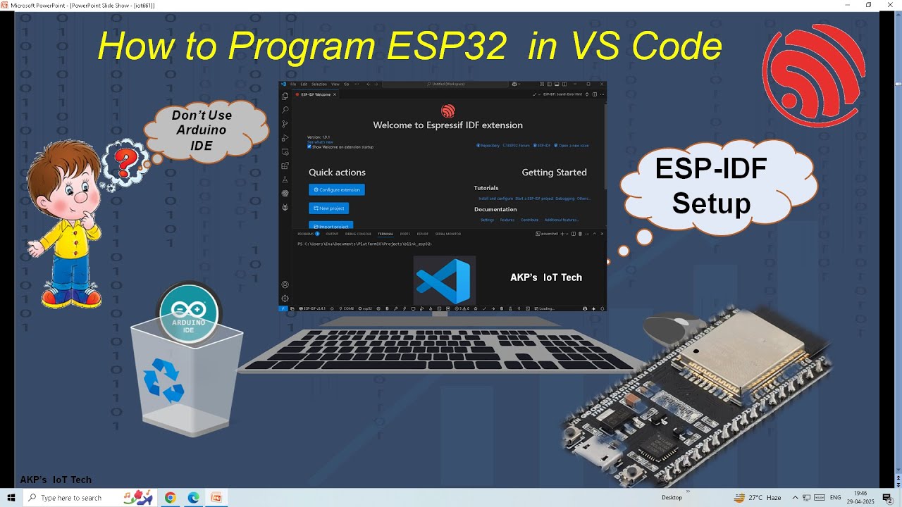 Getting Started with ESP32 & VS Code: ESP-IDF Setup & First Project!