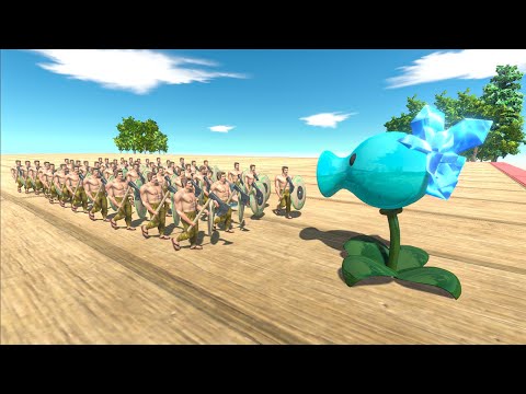Ice Peashooter VS Many Units - Who Can Win ? (Animal Revolt Battle Simulator)