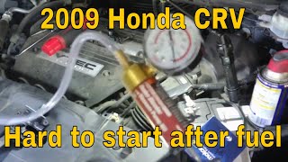 2009 Honda CRV Hard to start after fueling.. p0496 p0497