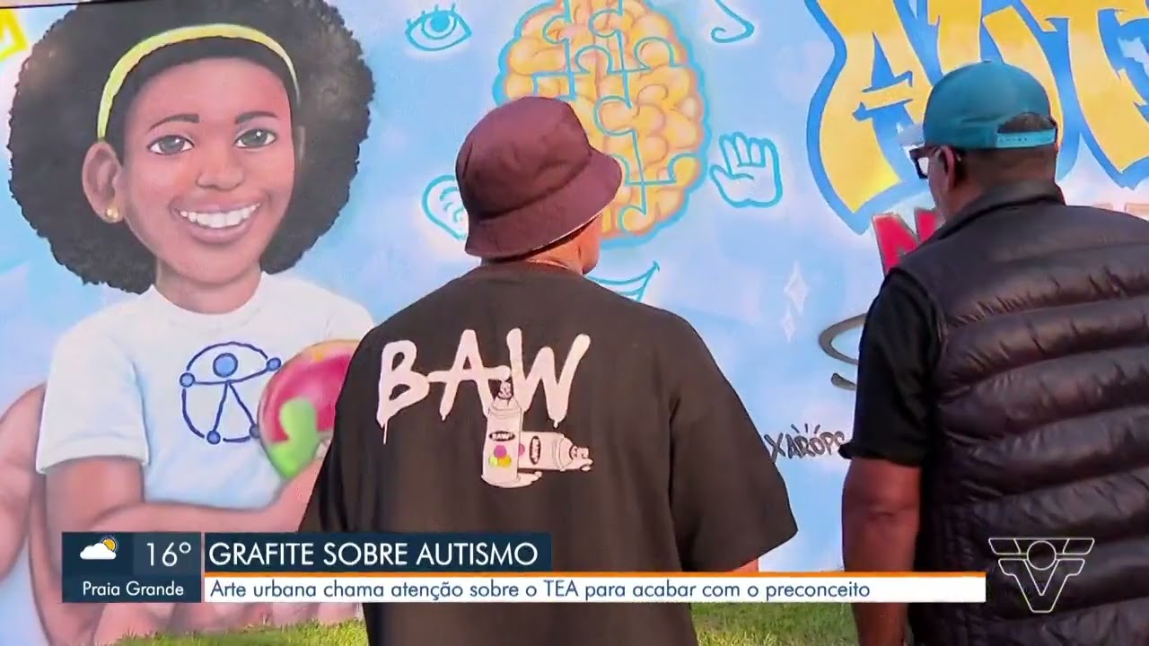Mural Consciente Autismo - Jornal Tribuna 1ª Edicao (Daniel Drosh)