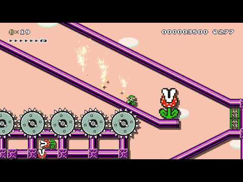 クッパ城建設中 ! ?   危険だらけの工事現場 by カズ   8888 - Super Mario Maker 2 - No Commentary 1ca