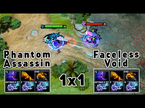 Phantom Assassin vs Faceless Void | 30 Level Same items | Who will beat? Guess?