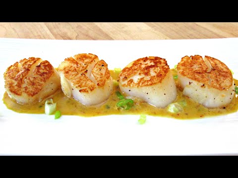 Scallops with Saffron Sauce - PoorMansGourmet