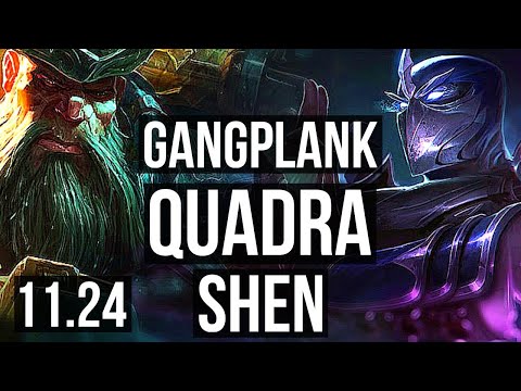 GANGPLANK vs SHEN (TOP) | 8/1/10, Quadra, 1.7M mastery, Godlike | EUW Diamond | 11.24