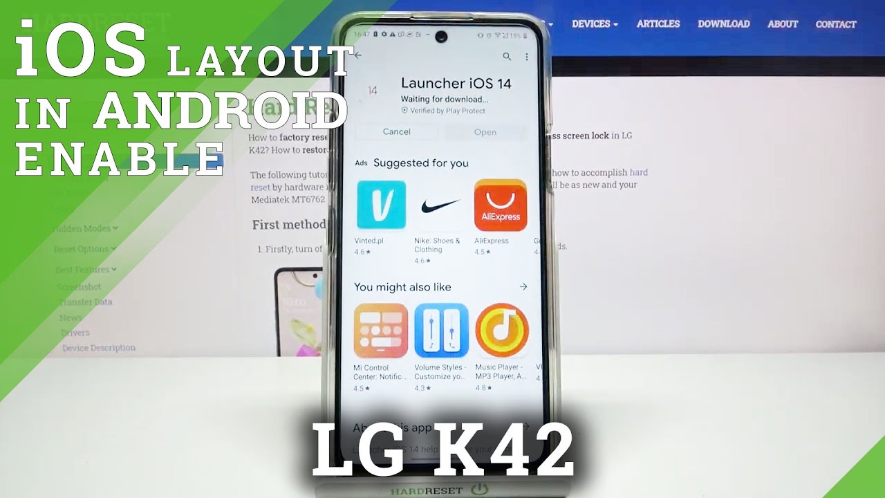 How to Apply iOS Menu in LG K42 - Download and Install iOS Launcher
