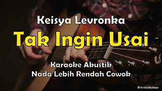 Download lagu Tak Ingin Usai - Keisya Levronka (Karaoke Akustik) Male Low Key (-1) mp3