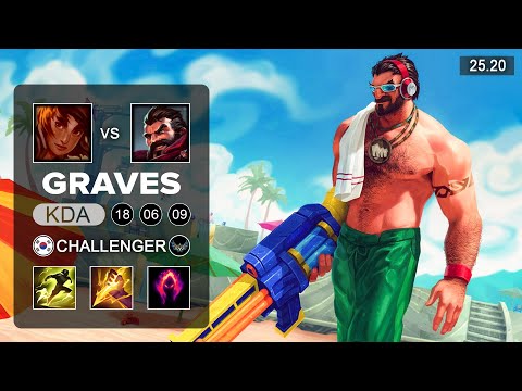 Graves vs Taliyah Jungle - KR Challenger - Patch 25.20 Season 15