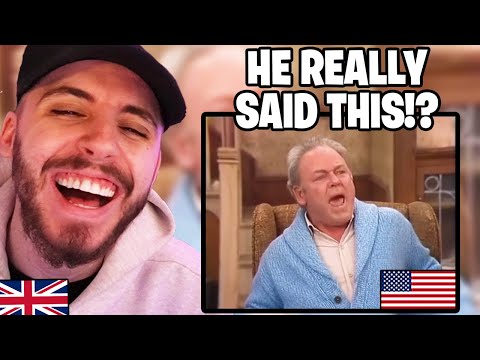 Brit Reacts for the First Time to All in the Family - Archies Funniest Moments!