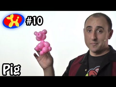 One Balloon Pig - Balloon Animal Lessons #10