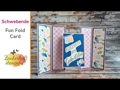 Floating Fun Fold Card Floating Image Card BIRTHDAY WITH WILDFLOWERS