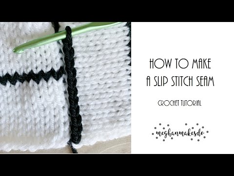 How to join knit squares, slip stitch joining, easy seaming technique using a crochet hook