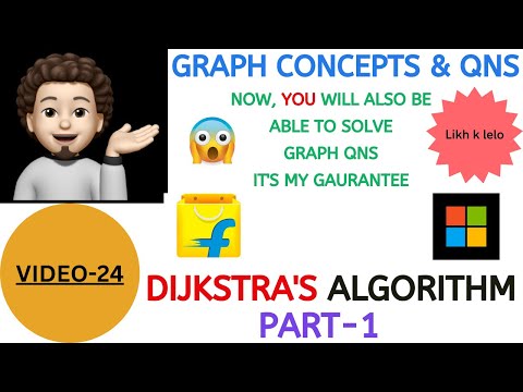 Dijkstra's Algorithm | PART-1 | Graph Concepts & Qns - 24 | Explanation+Coding